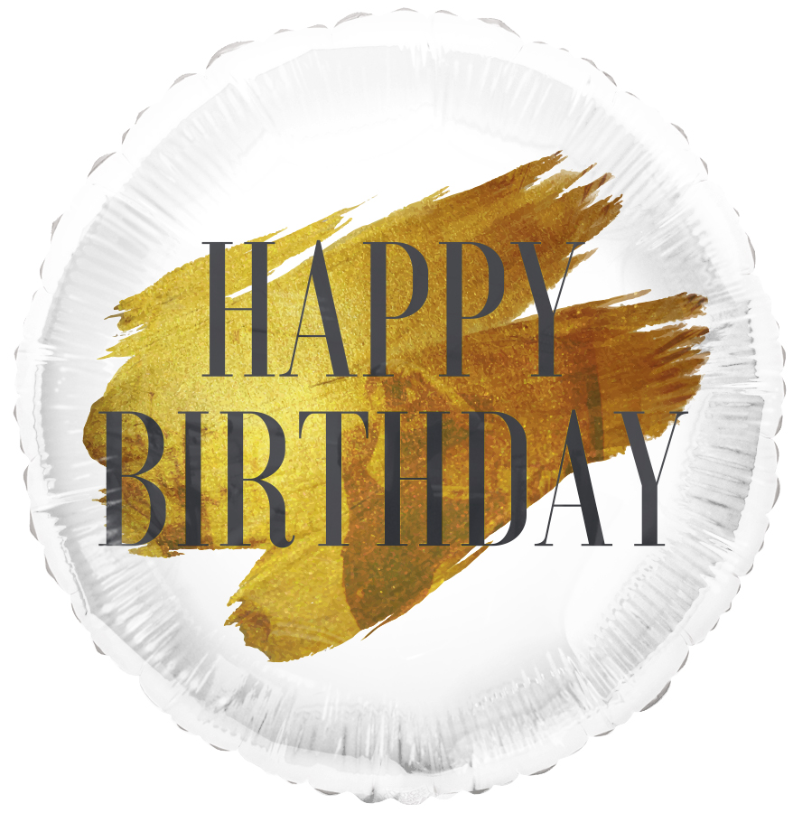18" #78304 Tuftex 24K - Happy Birthday Mylar (Single Pack)