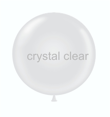 24" Latex Balloons #14 Tuf-Tex® Crystal Clear: 25 Count
