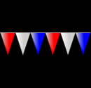 6X18 110 Ft Pennant Line Red White & Blue