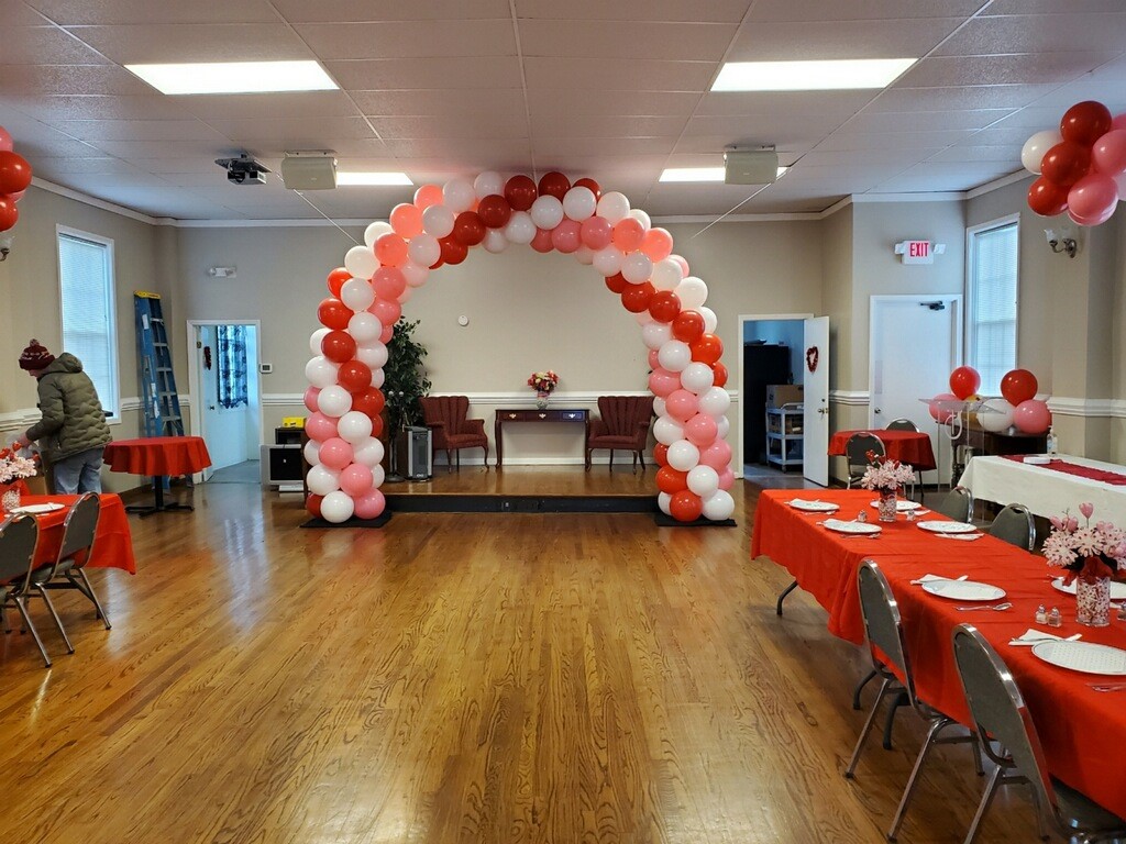 valentines church decor